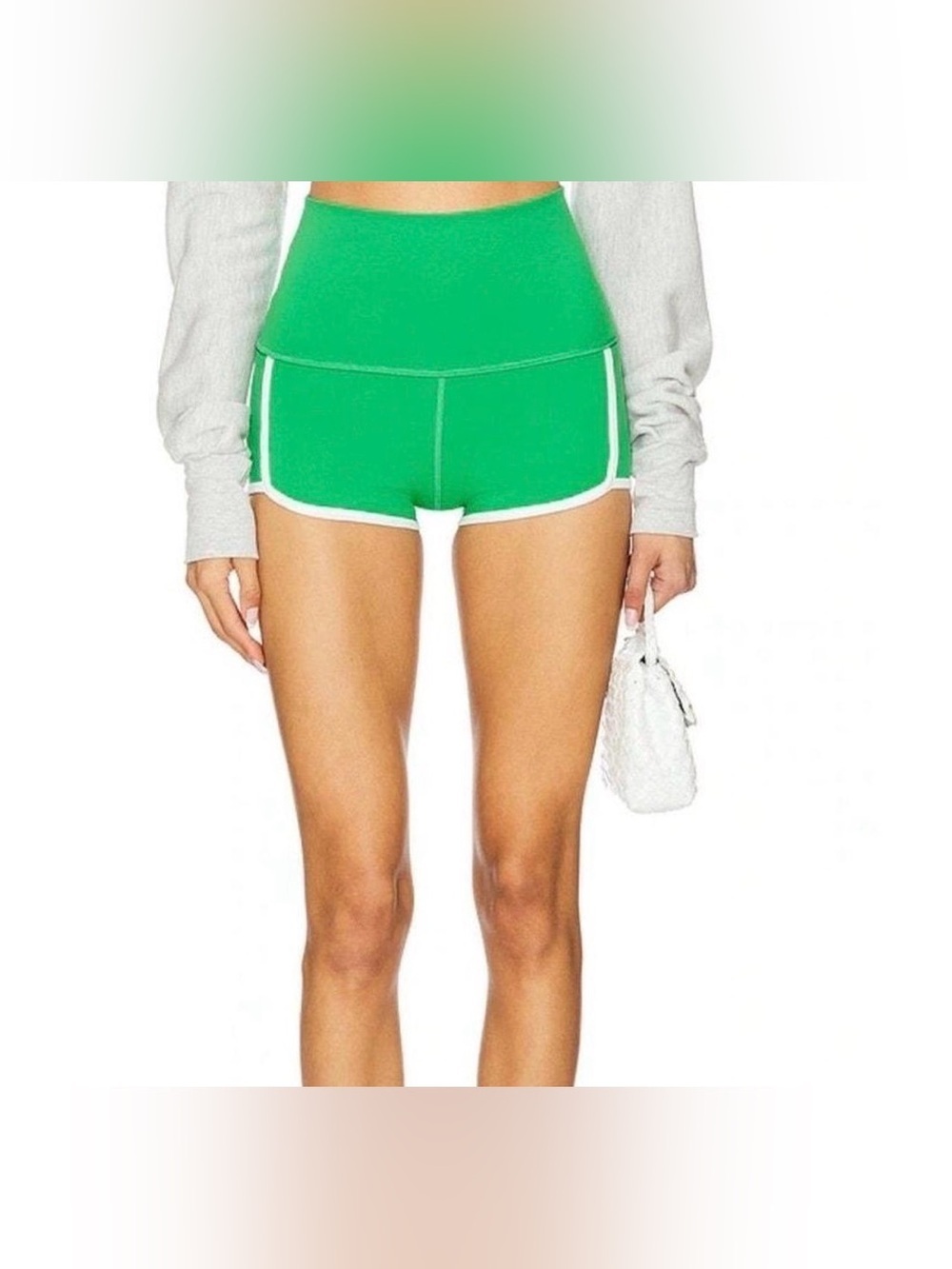 Free People NWT Movement Island Time Shorts in Green Sheen" color.